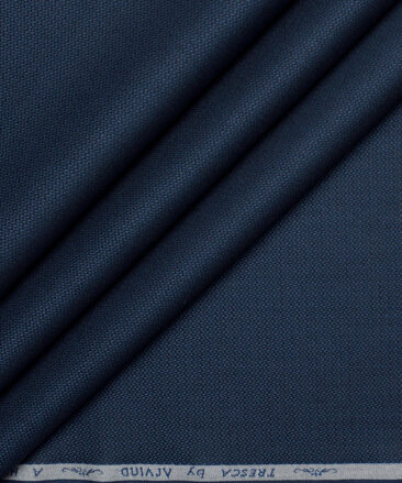 Tresca by Arvind  Giza Cotton Structured Shirting Fabric (Dark Royal Blue)