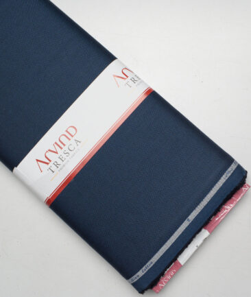 Tresca by Arvind  Giza Cotton Structured Shirting Fabric (Dark Royal Blue)