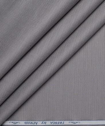 Tresca by Arvind  Giza Cotton Structured Shirting Fabric (Grey)
