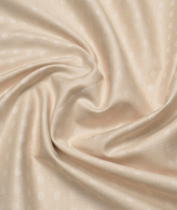 Tresca by Arvind  Giza Cotton Self Design Shirting Fabric (Beige)