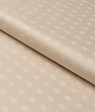 Tresca by Arvind  Giza Cotton Self Design Shirting Fabric (Beige)
