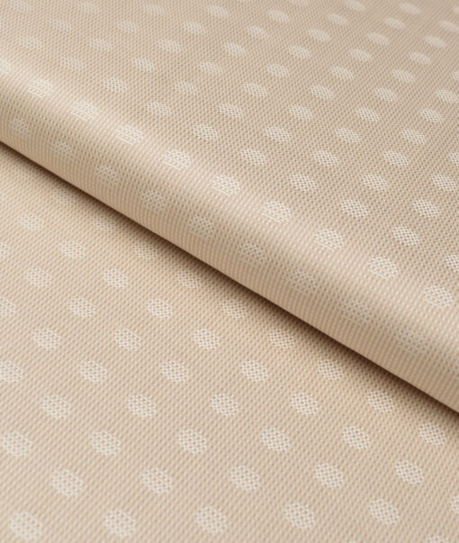 Tresca by Arvind  Giza Cotton Self Design Shirting Fabric (Beige)