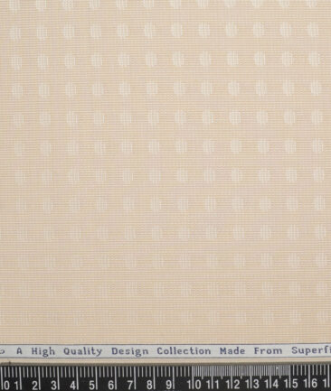 Tresca by Arvind  Giza Cotton Self Design Shirting Fabric (Beige)