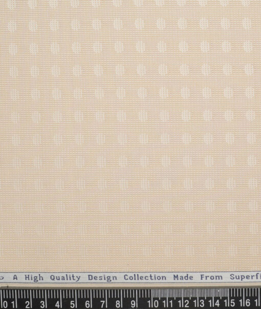 Tresca by Arvind  Giza Cotton Self Design Shirting Fabric (Beige)