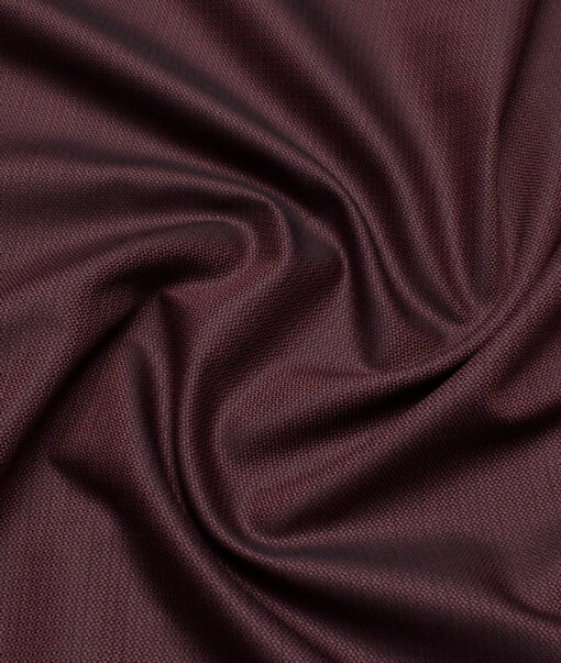 Tresca by Arvind  Giza Cotton Structured Shirting Fabric (Black & Wine)