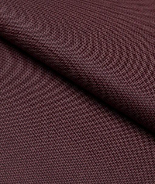 Tresca by Arvind  Giza Cotton Structured Shirting Fabric (Black & Wine)