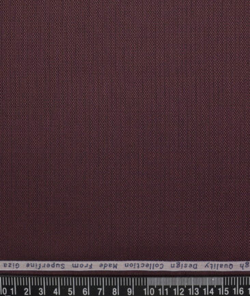 Tresca by Arvind  Giza Cotton Structured Shirting Fabric (Black & Wine)