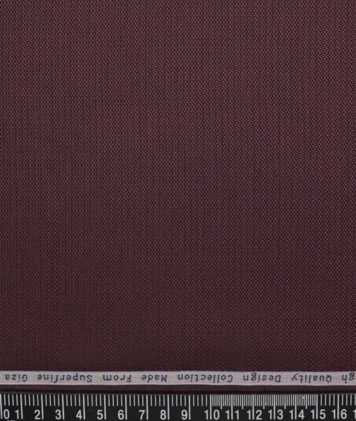 Tresca by Arvind  Giza Cotton Structured Shirting Fabric (Black & Wine)