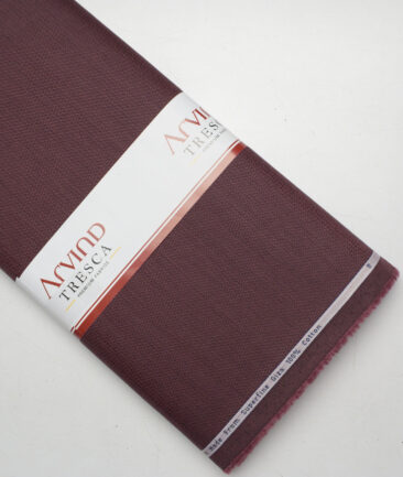 Tresca by Arvind  Giza Cotton Structured Shirting Fabric (Black & Wine)