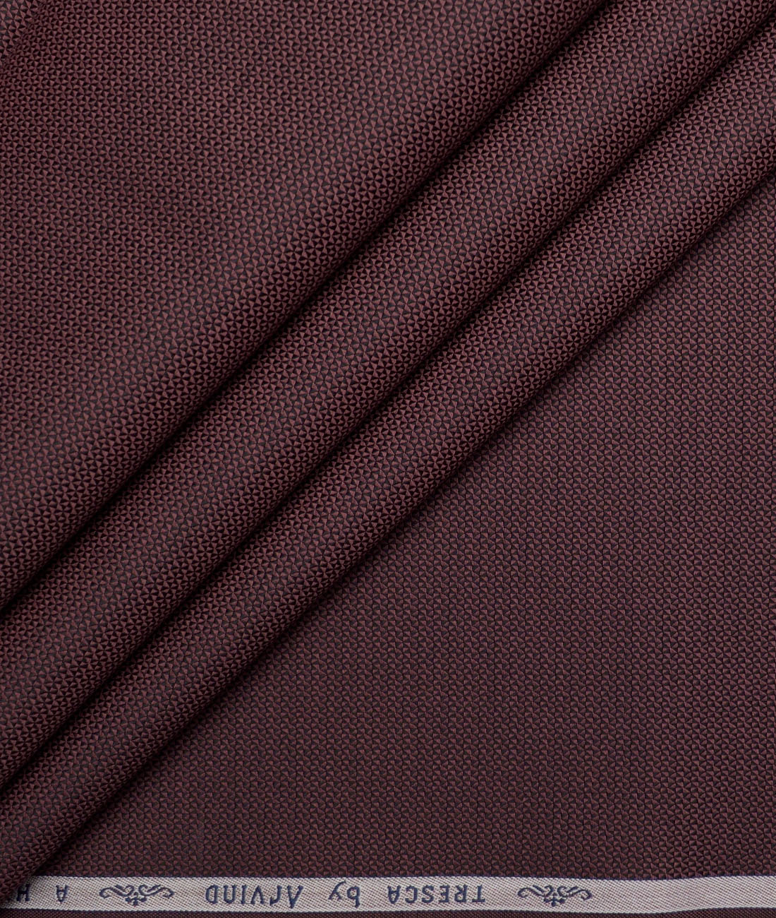 Tresca by Arvind Giza Cotton Structured Shirting Fabric (Black & Wine) Tresca by Arvind Giza Cotton Structured Shirting Fabric (Black & Wine)