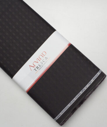 Tresca by Arvind  Giza Cotton Self Design Shirting Fabric (Dark Brown)