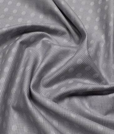 Tresca by Arvind  Giza Cotton Self Design Shirting Fabric (Grey)