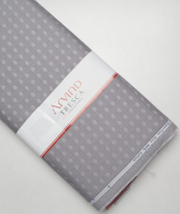 Tresca by Arvind  Giza Cotton Self Design Shirting Fabric (Grey)