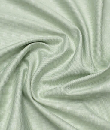 Tresca by Arvind  Giza Cotton Self Design Shirting Fabric (Light Green)