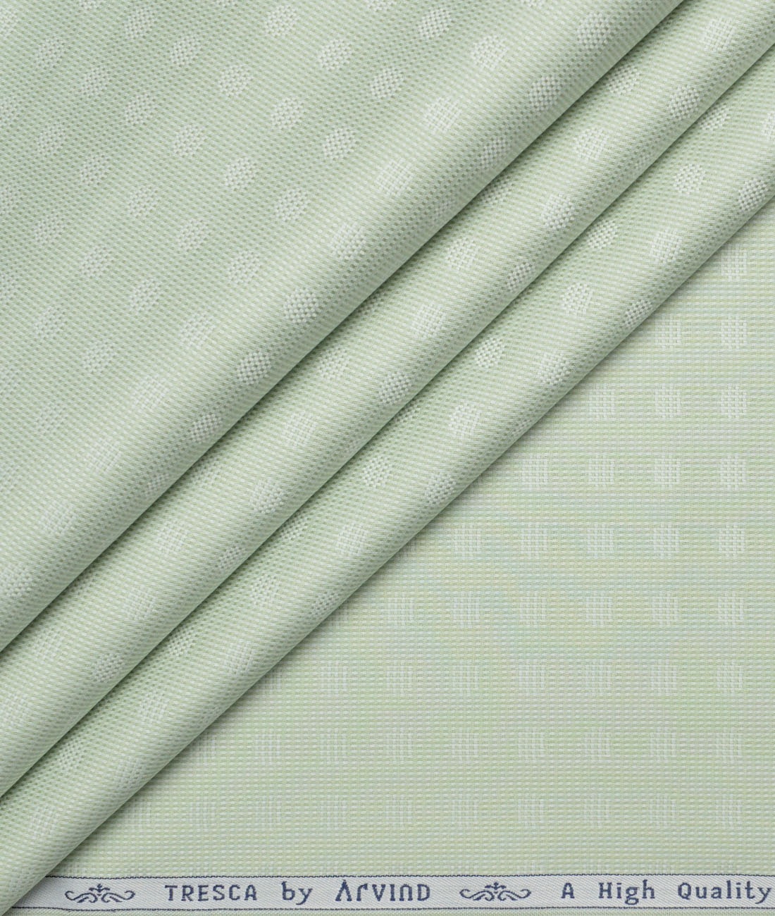 Tresca by Arvind Giza Cotton Self Design Shirting Fabric (Light Green) Tresca by Arvind Giza Cotton Self Design Shirting Fabric (Light Green)