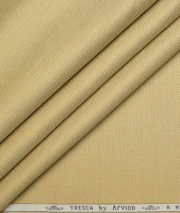 Tresca by Arvind  Giza Cotton Structured Shirting Fabric (Mustard Yellow)