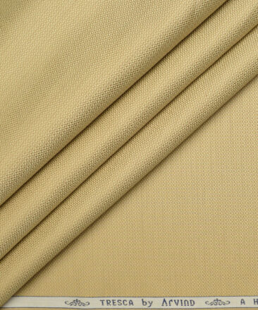 Tresca by Arvind  Giza Cotton Structured Shirting Fabric (Mustard Yellow)