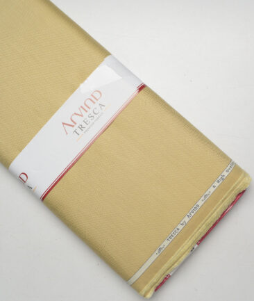 Tresca by Arvind  Giza Cotton Structured Shirting Fabric (Mustard Yellow)