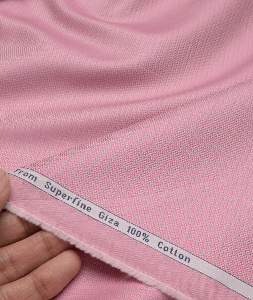 Tresca by Arvind  Giza Cotton Structured Shirting Fabric (Pink)