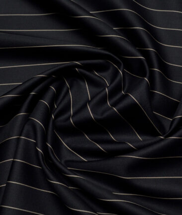 Tresca by Arvind  Giza Cotton Striped Shirting Fabric (Black)