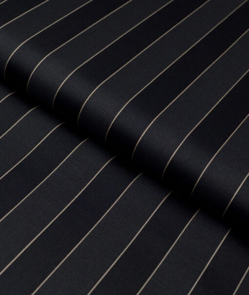 Tresca by Arvind  Giza Cotton Striped Shirting Fabric (Black)