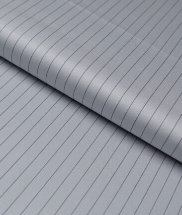 Tresca by Arvind  Giza Cotton Striped Shirting Fabric (Silver Grey)
