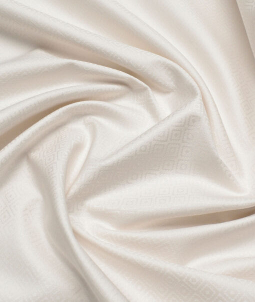 Tresca by Arvind  Giza Cotton Self Design Shirting Fabric (Cream)