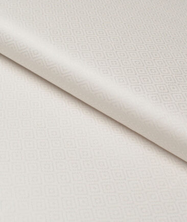 Tresca by Arvind  Giza Cotton Self Design Shirting Fabric (Cream)
