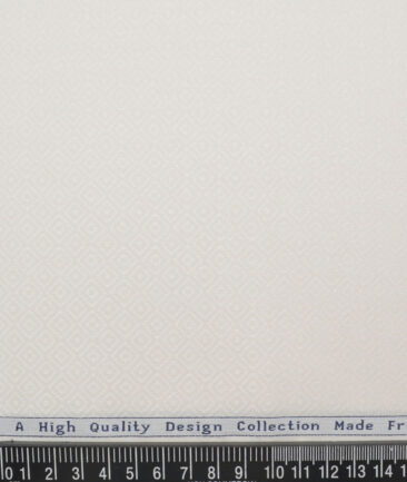 Tresca by Arvind  Giza Cotton Self Design Shirting Fabric (Cream)
