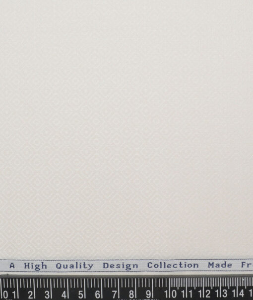 Tresca by Arvind  Giza Cotton Self Design Shirting Fabric (Cream)