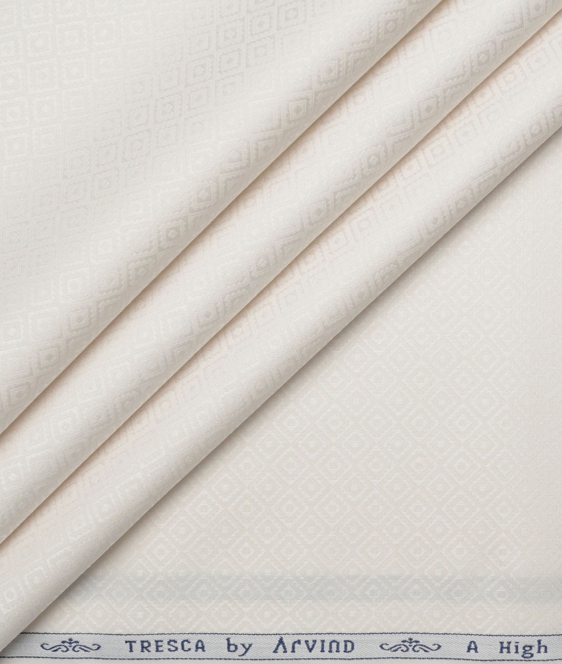 Tresca by Arvind Giza Cotton Self Design Shirting Fabric (Cream) Tresca by Arvind Giza Cotton Self Design Shirting Fabric (Cream)