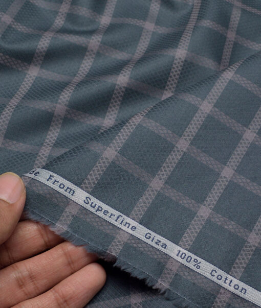 Tresca by Arvind  Giza Cotton Checks Shirting Fabric (Dark Green)