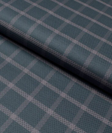 Tresca by Arvind  Giza Cotton Checks Shirting Fabric (Dark Green)