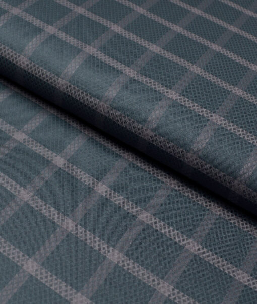 Tresca by Arvind  Giza Cotton Checks Shirting Fabric (Dark Green)