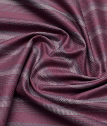 Tresca by Arvind  Giza Cotton Striped Shirting Fabric (Dark Mauve)
