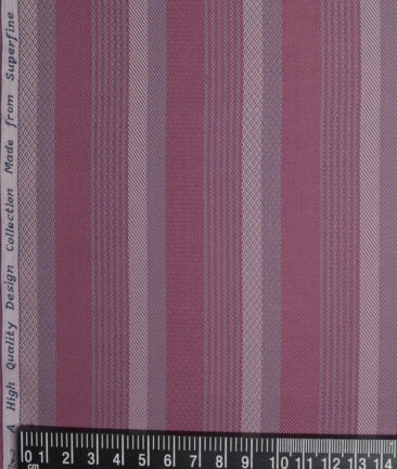 Tresca by Arvind  Giza Cotton Striped Shirting Fabric (Dark Mauve)