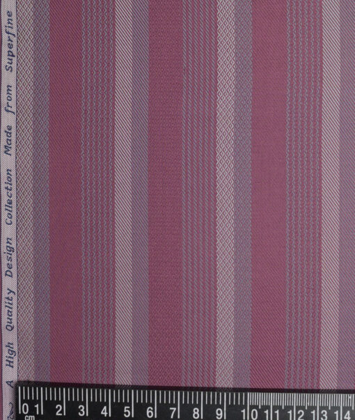 Tresca by Arvind  Giza Cotton Striped Shirting Fabric (Dark Mauve)