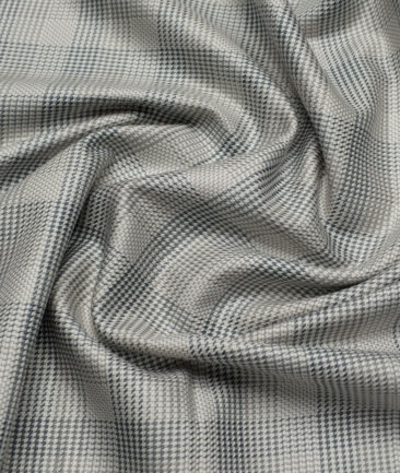 Tresca by Arvind  Giza Cotton Checks Shirting Fabric (Light Pista Green)