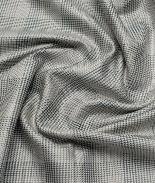 Tresca by Arvind  Giza Cotton Checks Shirting Fabric (Light Pista Green)
