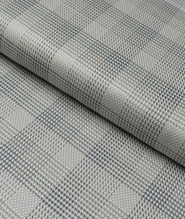 Tresca by Arvind  Giza Cotton Checks Shirting Fabric (Light Pista Green)