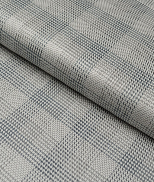 Tresca by Arvind  Giza Cotton Checks Shirting Fabric (Light Pista Green)