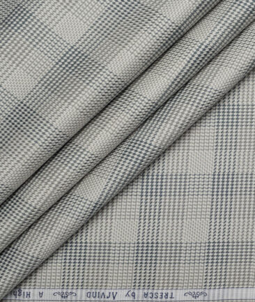 Tresca by Arvind  Giza Cotton Checks Shirting Fabric (Light Pista Green)