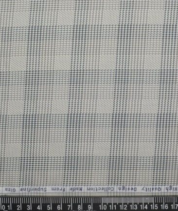 Tresca by Arvind  Giza Cotton Checks Shirting Fabric (Light Pista Green)