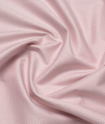 Tresca by Arvind  Giza Cotton Self Design Shirting Fabric (Pink)