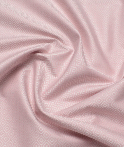 Tresca by Arvind  Giza Cotton Self Design Shirting Fabric (Pink)