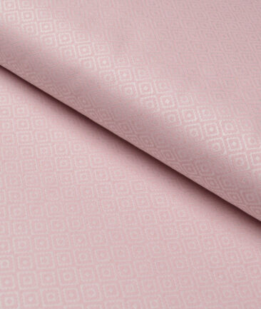 Tresca by Arvind  Giza Cotton Self Design Shirting Fabric (Pink)
