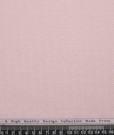 Tresca by Arvind  Giza Cotton Self Design Shirting Fabric (Pink)