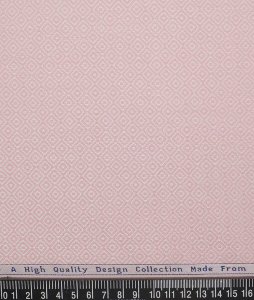Tresca by Arvind  Giza Cotton Self Design Shirting Fabric (Pink)