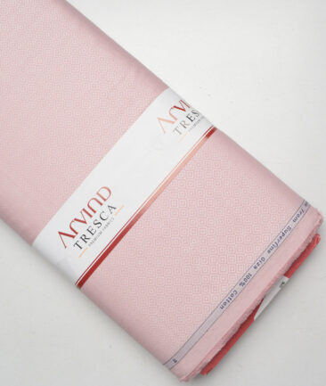Tresca by Arvind  Giza Cotton Self Design Shirting Fabric (Pink)