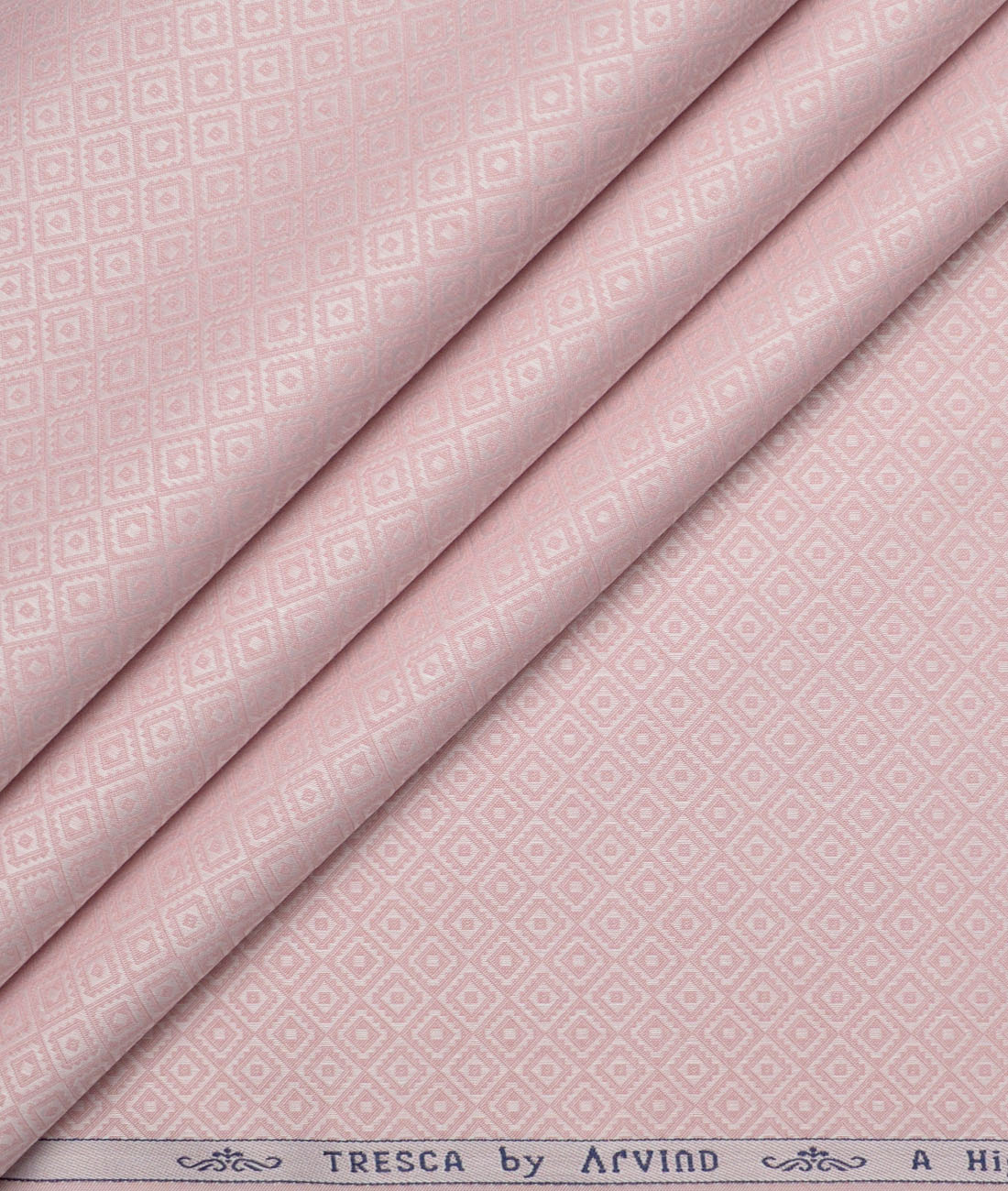 Tresca by Arvind Giza Cotton Self Design Shirting Fabric (Pink) Tresca by Arvind Giza Cotton Self Design Shirting Fabric (Pink)